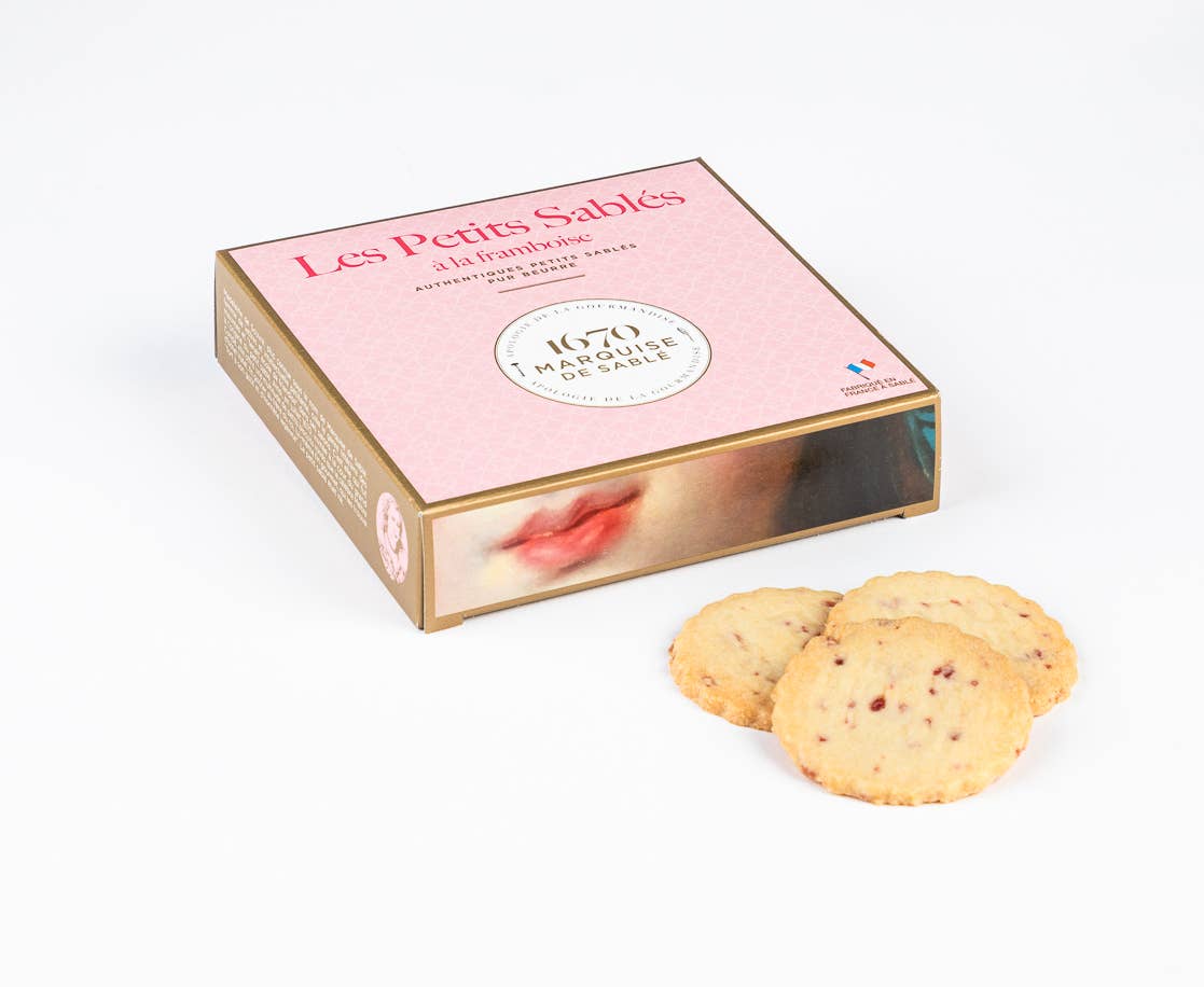 Biscotti sablé con pepite di lampone - 100 g