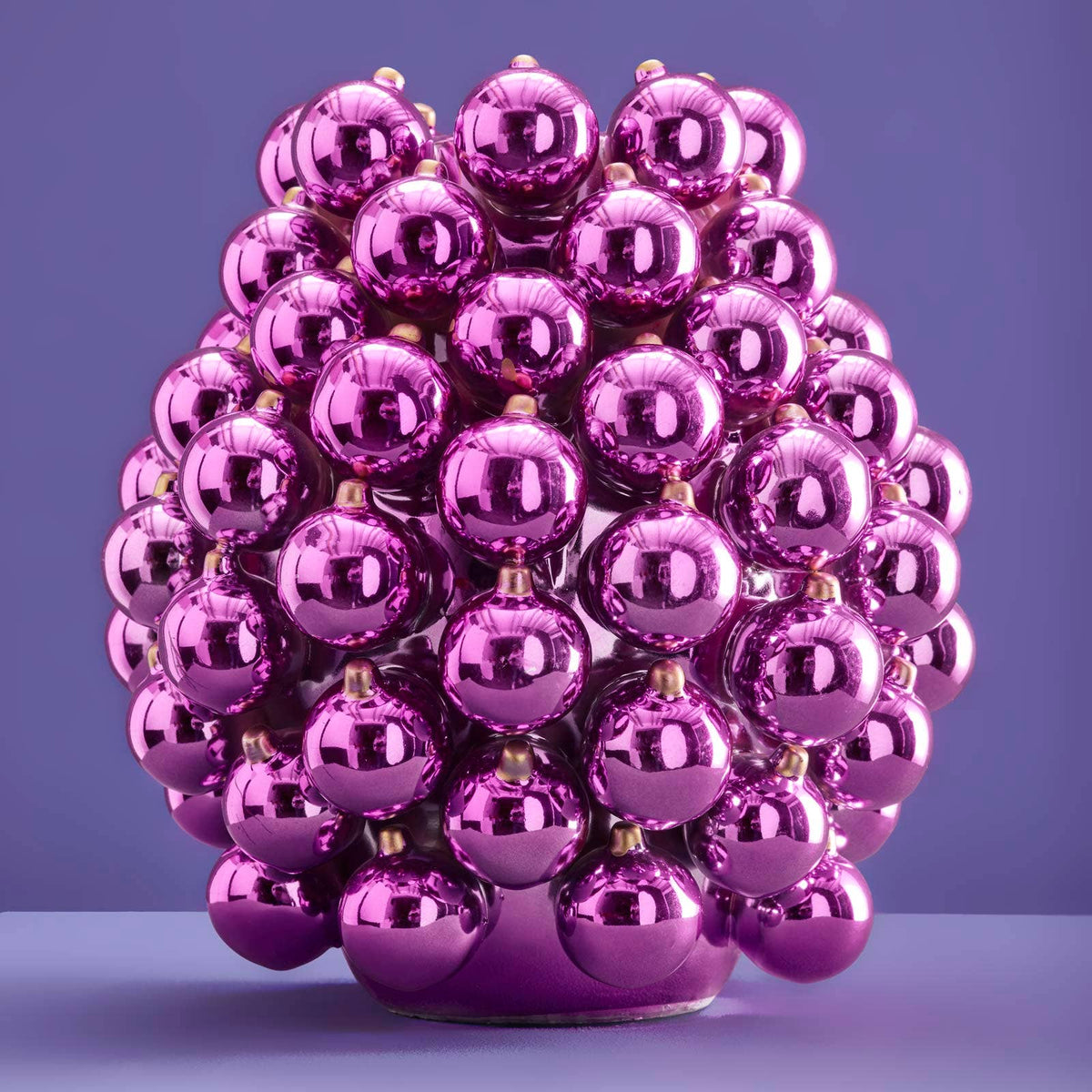 Vaso Boule, Grès lilla, 25 x 25 x 28 cm
