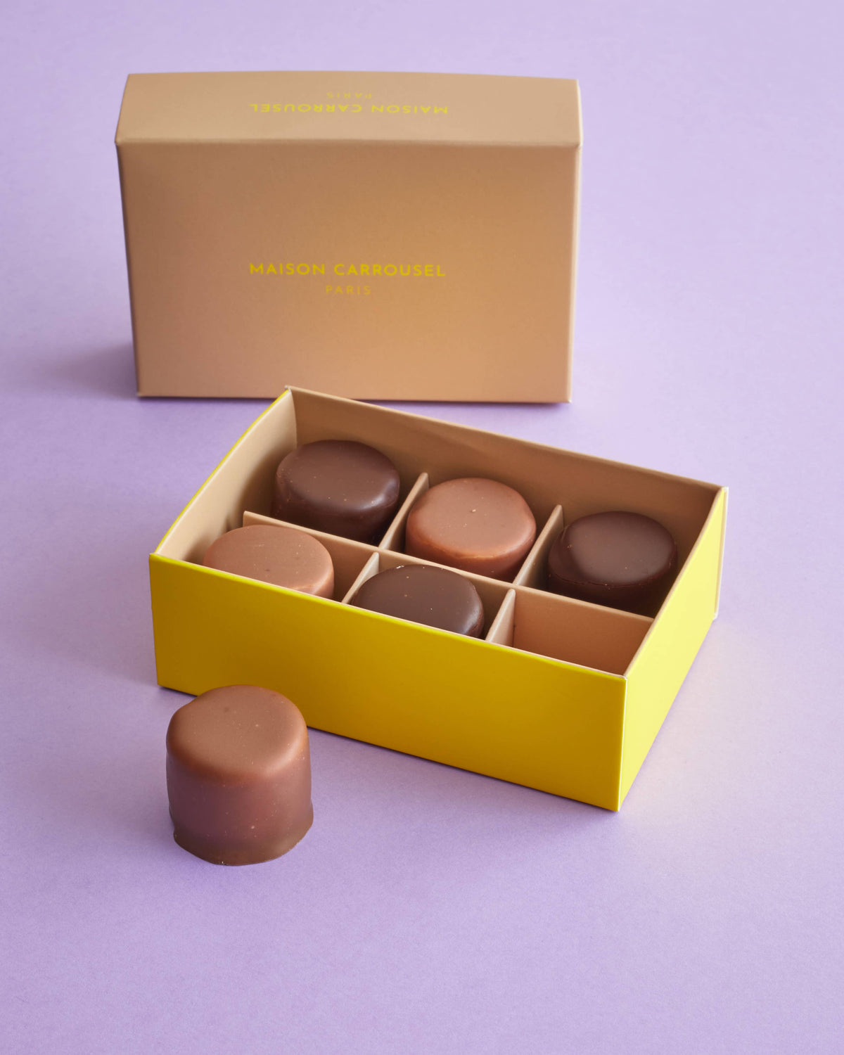 Cofanetto di 6 Marshmallow alla Vaniglia ricoperti di Cioccolato