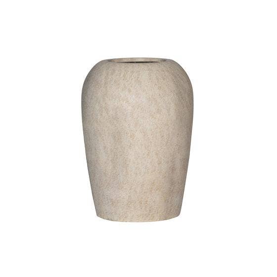 Vaso Lena XS travertino beige - Ø40 × H51 cm