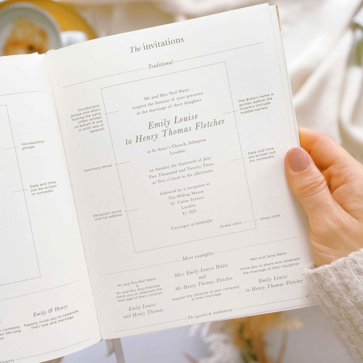 Planner di nozze di lusso Blush and Gold con dettagli in foglia oro
