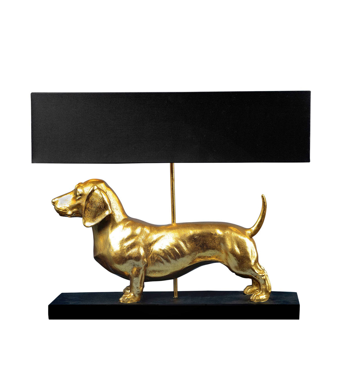 Lampada da tavolo Vienna nero/oro, poli, 60 x 14 x 48