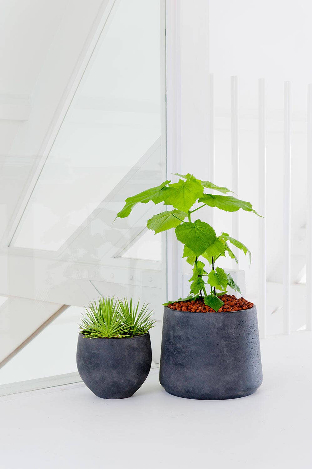 Vaso Patt XL nero lavato - Ø23 × H19,5 cm