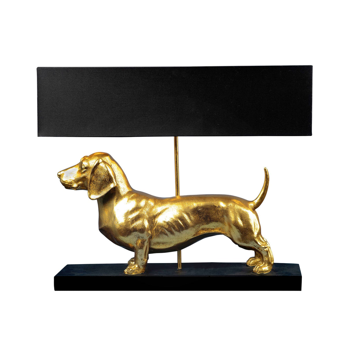 Lampada da tavolo Vienna nero/oro, poli, 60 x 14 x 48
