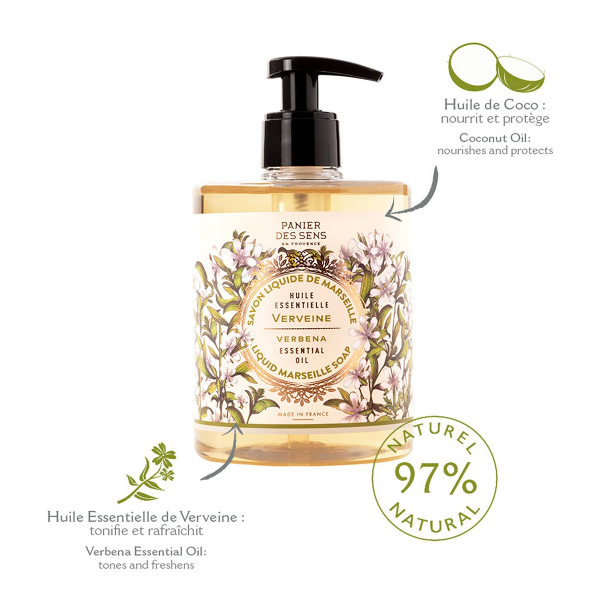 Sapone liquido di Marsiglia 500ml | Verbena