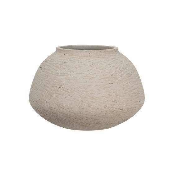Vaso Imara XL grigio lavato - Ø31 × H21 cm