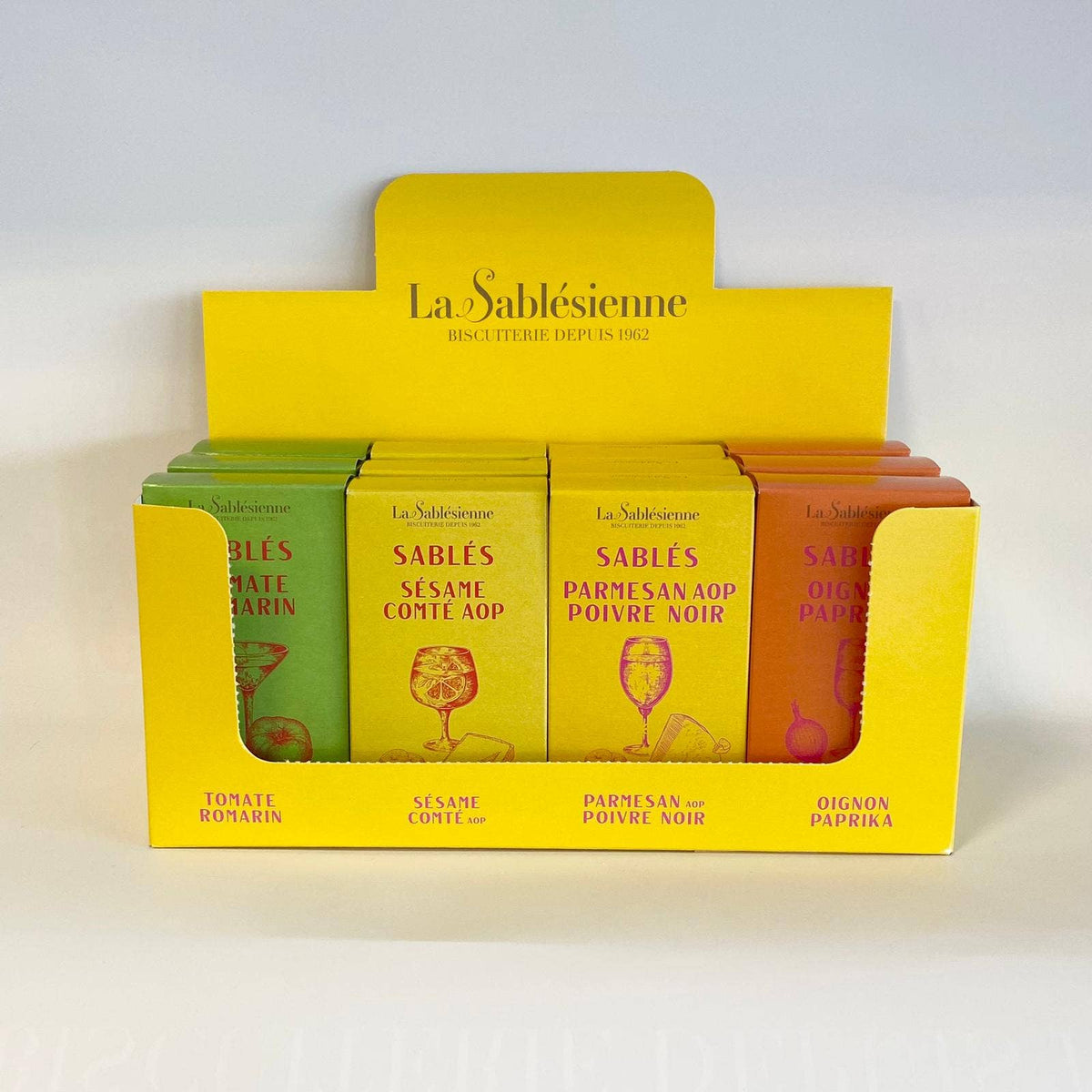Biscotti sablés salati aperitivo cipolla e paprika - astuccio 40 g