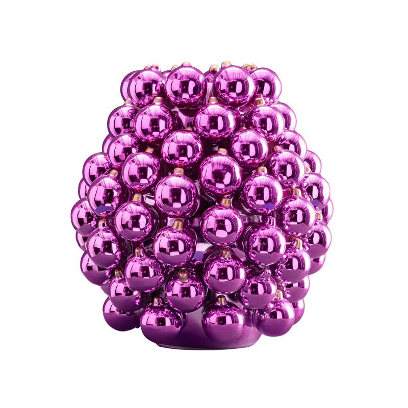 Vaso Boule, Grès lilla, 25 x 25 x 28 cm