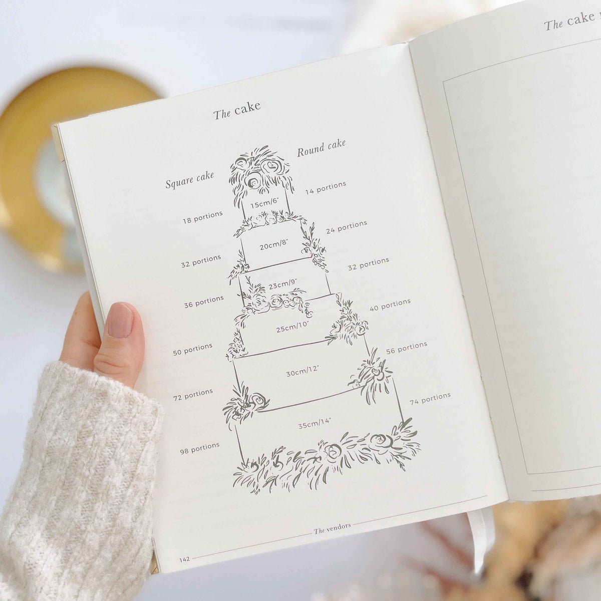 Planner di nozze di lusso Blush and Gold con dettagli in foglia oro