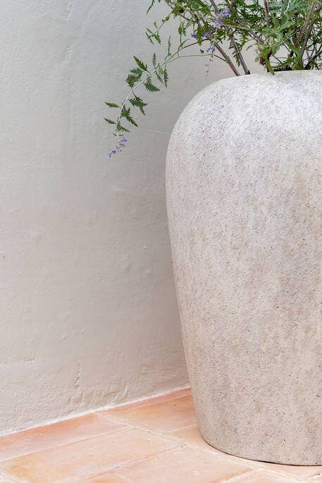 Vaso Lena XS travertino beige - Ø40 × H51 cm