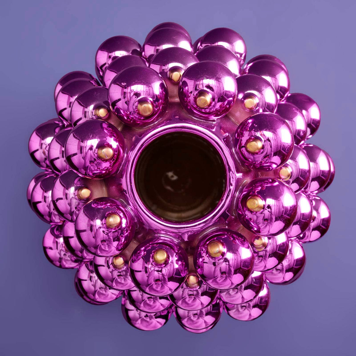 Vaso Boule, Grès lilla, 25 x 25 x 28 cm